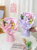 Papel de Presente Floral Criativo DIY Feito à Mão Material Vareta Torcida Buquê Girassol Tulipa Presente de Aniversário para Meninas