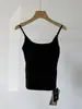 [No necesita sujetador] Camisola Albas de cachemira con tirantes ajustables y espalda descubierta para mujer, color liso, perfecta para usar en capas en otoño