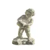 Escultura de Menino Estilo Europeu em Pedra Artificial do Fabricante, Adequada para Decoração de Garagem de Mansão, Clubes Comerciais e Estátuas Clássicas