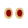 Brincos Pendentes Ovais Esmaltados Estilo Retro Luxo Leve Venda Quente Estilo Vintage Francês Aço Inoxidável Banhado a Ouro Brincos Decorativos de Alta Qualidade para Mulheres