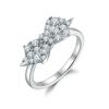 Anillo de mariposa con circonita en plata esterlina S925, anillo de boda femenino de plata esterlina de gran moda europea y americana, anillos de boda