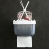 Caja de papel higiénico impermeable y creativa para el hogar, caja de papel higiénico sin perforaciones, sin marcas, con estante de almacenamiento