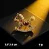 Broche de Cavalo com Gota de Óleo em Liga Metálica da Moda, Broche Exquisito para Terno e Casaco, Acessório de Alfinete Versátil, Broche do Ano do Cavalo do Zodíaco