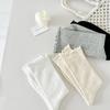 Calcetines de Algodón Puro para Mujer, Estilo Delgado de Verano, Calados, Antiolor, Absorbentes de Sudor, Calcetines Caídos, Blanco Grisáceo, Estilo Japonés, Borde Fruncido, Calcetines de Tubo Largo para Hombre