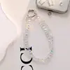 Cadena de Teléfono Móvil de Cristal Shishi Ruyi para Mujer, Colgante Exquisito de Alto Grado Hecho a Mano con Perlas, Joyería de Muñeca Estilo Corto