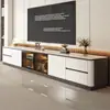 Mueble de TV de pizarra para sala de estar, uso doméstico, mueble de almacenamiento independiente, combinación integrada de mueble de TV alto de madera maciza y mesa de centro