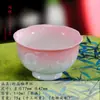 Taza de Té Luo Han de Cristal Transformado en Horno Color Verde Humo 80ml, Taza Personal de Té Kung Fu, Pequeño Regalo para Mujer