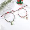 Nuevo Pulsera de Navidad Luminosa Ins Diseño Distintivo de Nicho Cuerda de Mano Estilo Fresco Pulsera Tejida para Niña Estudiante