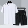 Traje Deportivo de Manga Corta de Seda Helada de Secado Rápido para Hombre Ropa Casual para Pareja al por Mayor que Absorbe la Humedad y el Sudor