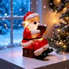 Luz nocturna brillante de Papá Noel con dedo medio, para Navidad transfronteriza, luces decorativas para porche y balcón para crear un ambiente festivo
