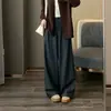 Pantalones rectos casuales de alta gama de principios de otoño Zedaijiai hechos de una mezcla de lyocell y lana de oveja, adecuados para el uso diario