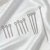 Agujas de Acero Inoxidable Galvanizado en Forma de 9, Agujas en Forma de T, Agujas de Cabeza Redonda, Materiales para Pulseras y Aretes, Agujas para Enhebrar Hecho a Mano DIY, Accesorios para Joyería