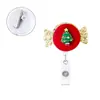 Portapase de Tirón Fácil de Venta Caliente para Comercio Exterior con Fieltro Brillante, Pinza para Insignia de Calabaza de Halloween, Pinza de Cocodrilo Giratoria