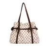 Bolso de lunares estilo coreano, bolso tote cruzado de gran capacidad, bolso de axila de alta gama para mujer, diseño casual y simple, adecuado para el trabajo y los desplazamientos