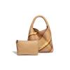 Bolsa de ombro transfronteiriça feminina coreana Bolsa de axilas para todos os jogos Bolsa de mão de grande capacidade Cor contrastante Bolsa de moda