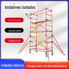 Andaime Isolado de Instalação Rápida, Andaime de Fibra de Vidro, Escada de Plataforma de Inspeção, Estrutura Móvel de Inspeção Anti-Choque Elétrico, Plataforma Elevatória