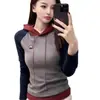 Camiseta con Capucha de Manga Larga Cepillada Falsa de Dos Piezas con Forro de Forro Polar Térmico Talla Grande para Mujer, Ajuste Delgado para Otoño e Invierno, Favorecedora y que Disimula la Figura, Capa Base