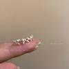 Anillo de plata con lazo para mujer, de verano, ligero, de lujo, de alta gama, con diseño de nicho, ajustable.