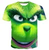 Moletom com Capuz para Cosplay com Estampa Digital 3D de Manga Curta, Mesmo Estilo do Grinch