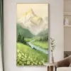 De vuelta con pintura de paisaje fondo de sofá pintura puerta de entrada de sala de estar pared de enfrente cuadro colgante viento crema porche pintura decorativa