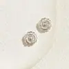Retención de color alta color plata brillante niquelado DIY joyería de precisión incrustada con circonita cúbica cuenta espaciadora de margarita pulsera de cristal accesorios para abalorios argolla