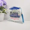 Álbum de marco de fotos iluminado para temporada de graduación de cristal, recuerdo de foto grupal para compañeros de clase y clase, gema decorativa