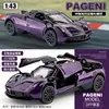 Modelo de Carro Esportivo Liga Leve Carro Três Portas Menino Crianças 1:43 Carros de Brinquedo de Puxar Artificiais para Crianças Meninos