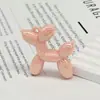 Colgante de perro globo macarrón de colores acrílico UV para llavero DIY, colgante para colgar en el coche con agujero para colgar, cuentas sueltas