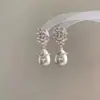 Pendientes de Perla Gotas de Agua Super Brillantes para Mujer, Lujo Accesible Elegante, Diseño de Nicho, Pendientes de Gama Alta, Pendientes Únicos para el Día a Día