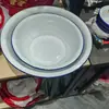 Recipiente de Esmalte Puro Engrosado, Doblemente Esmaltado y Profundizado, Recipiente de Boda, Recipiente Clásico Retro Nostálgico Antiguo para Comedor de Restaurante