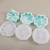 Resina de Papoula DIY Resina Gesso Flor de Oito Pétalas Caixa de Armazenamento Empilhável Frasco de Armazenamento Multicamadas Molde de Silicone