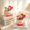 Decoración para Pastel del Día Nacional 2026 Figura de Panda Amo Mi País Adorno para Postre Feliz Festividad Inserto