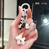 Chaveiro Vaca Desenho Animado Fofo Original Ins Pingente Presente Personalidade Doce Estudante Mochila Escolar Sino Enfeites Pendurados