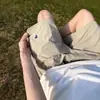 Shorts Plissados de Secagem Rápida para Uso Externo Masculino, Calças de Verão Finas Frescas da Moda, Shorts Casuais Largos para Corrida e Esportes