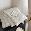 Colcha de Algodón Tejido Estilo Coreano con Flores Pequeñas para Primavera y Otoño, Lavable a Máquina, Colcha para Todas las Estaciones, Engrosada para Habitaciones Calefactadas, Estilo Japonés de Dibujos Animados para Otoño e Invierno