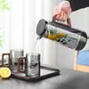 Taza de vidrio de madera transfronteriza taza de té resistente a altas temperaturas taza de sala de estar juego de agua tetera doméstica para hospitalidad juego de taza de agua