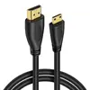 Cabo Mini HDMI para HDMI Cabo de Alta Definição Conector Grande para Pequeno Cabo de Conexão de Dados para Câmera Dslr Laptop 1,5m