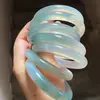 Pulsera de Ágata Blanca Hidratante de Piedra Lunar Blanca Hielo Natural Ágata Pulsera para Mujer de Lujo Ligero Gelatina de Lichi Fuente de Transmisión en Vivo