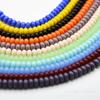 Ábaco de vidrio multicolor tipo jade, cuenta espaciadora de vidrio, cuenta plana de vidrio, porcelana, jade, accesorios para joyería DIY, espaciador 8*5mm