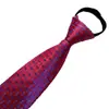 Fabricante Hombres Negros Casual Rayas Azules Corbata de Negocios Corbata Perezosa 8cm Corbata sin Corbata al por Mayor Cremallera