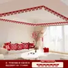 Decoração de Sala de Estar, Conjunto de Decoração para Quarto de Casamento, Guirlanda com Caractere de Felicidade Dupla para o Casamento do Noivo, Decoração de Teto do Quarto, Conjunto Completo de Suprimentos