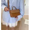 Bolso de Moda para Mujer 2025 Nuevo Estilo Coreano Color Sólido Bolso Cruzado Textura Simple Estilo Extranjero Mate Retro Bolso Cuadrado de Hombro Único
