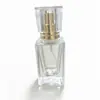 15ml Fábrica En Stock Versión Q Botella de Perfume Cuadrada de Rosca Botella Vacía de Vidrio Botella con Atomizador Portátil para Viajes