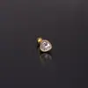 Brincos de Aço Inoxidável em Formato de Coração com Tarraxa Rosqueada de 1,2mm de Espessura, Brincos de Zircônia Opala, Joias de Piercing da Moda