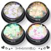 Cross-border magic color mixed green heart love nail art lantejoulas ultrafinas laser flash flash diamante pó acessórios para nail art