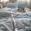 Juego de Cuatro Piezas Estilo Princesa de Terciopelo de Leche Clase A, Funda de Edredón de Terciopelo Bordado con Encaje de Alto Peso, Ropa de Cama de Invierno, Lujo Ligero