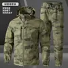 Nova jaqueta de primavera masculina, roupa de trabalho camuflada resistente ao desgaste, conjunto de roupas de trabalho protetoras, jaqueta masculina para atividades ao ar livre
