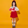 Nuevos Disfraces de Porristas Estilo Chino Viento Chino para Niños y Niñas Conjunto de Manga Larga para Actuación en Escenario Ropa de Escenario para Ceremonia de Apertura