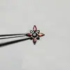 Pendientes de Flor Marquesa de Aleación de Titanio F136 Titanio G23 Rosca Interna Zirconia Studs para Labio Studs para Cartílago Auricular Joyería para Piercings Joyería para la Cabeza