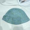 Gorro de punto hecho a mano con flores tridimensionales dulces de estilo coreano para mujer, gorro de lana informal de moda para otoño e invierno, gorro tipo jersey a la moda.
